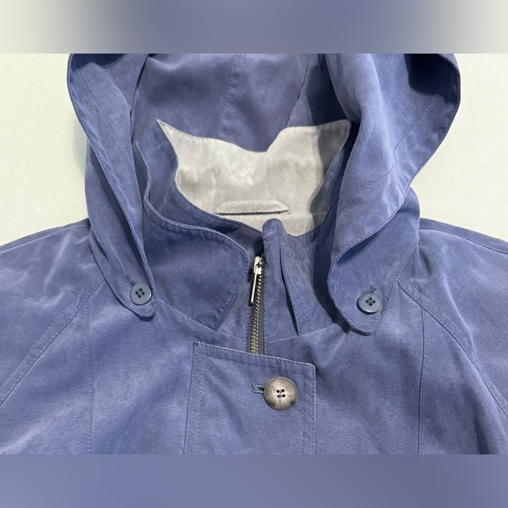 Gallery Woman Periwinkle Blue Hooded Mid-Weight Coat Size 1X - Picture 7 of 9